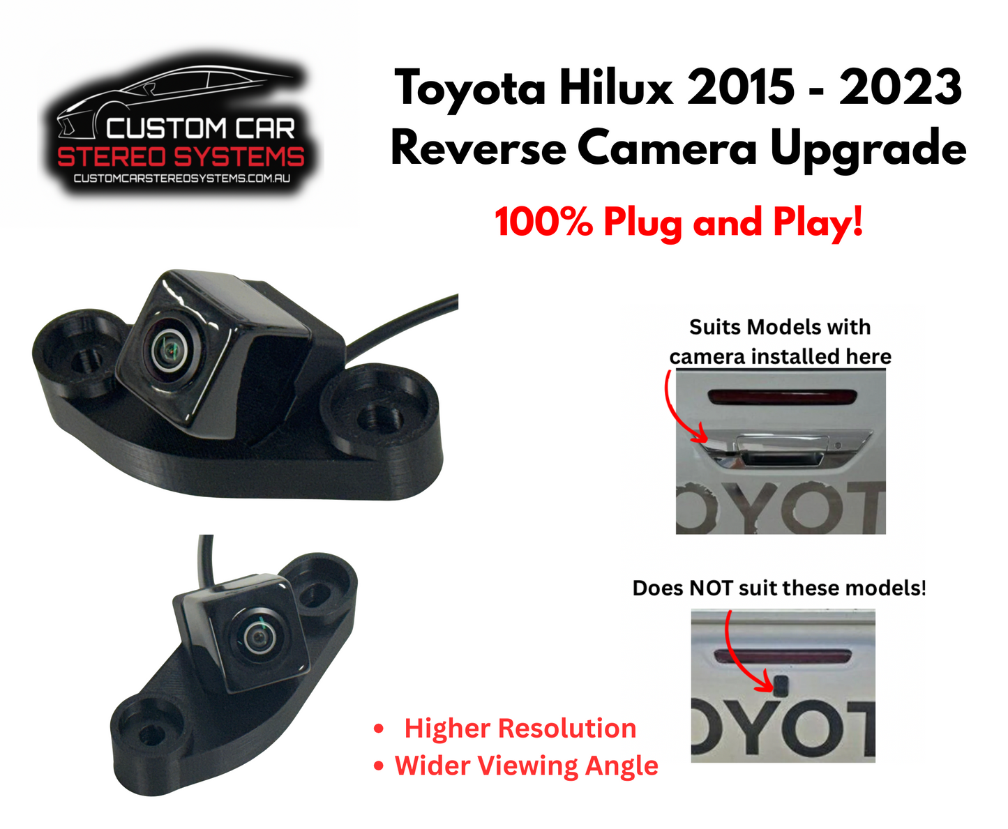 Toyota Hilux 2015-2025 Reversing Camera Upgrade
