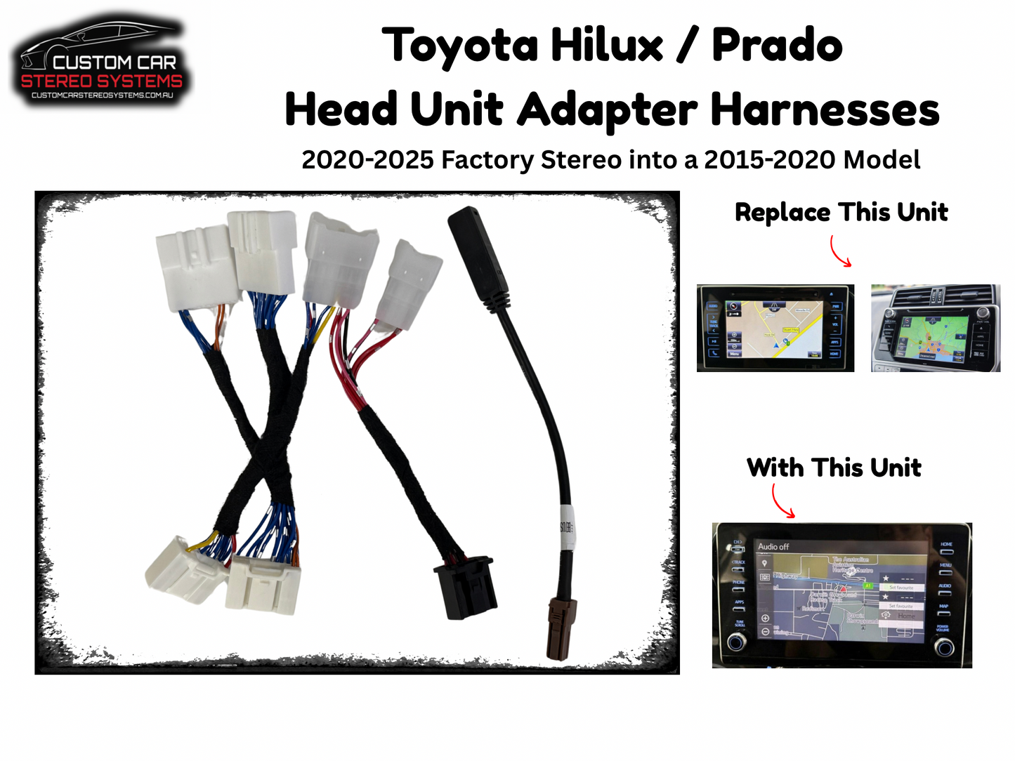 Head Unit Update Wiring Adapter Harnesses for Toyota