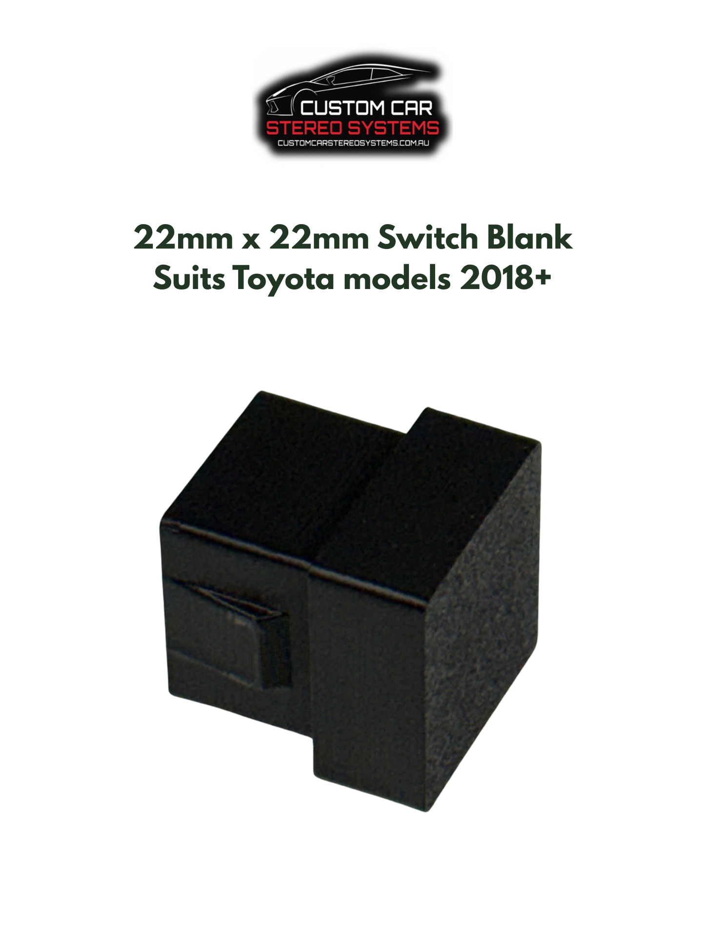 Toyota Switch Blank 22mm x 22mm Suits 2018+ Models (2 Pack)