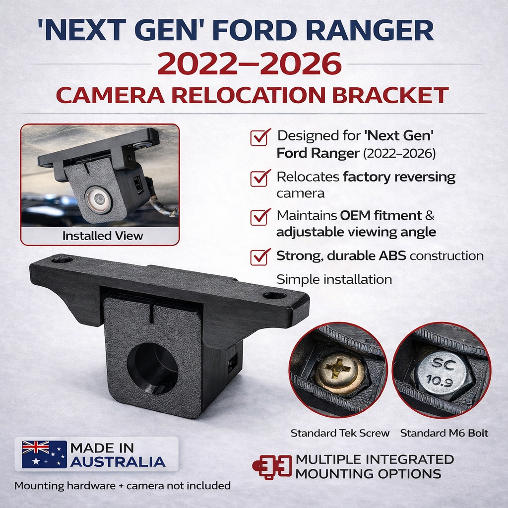 Ford Ranger Next Gen RA 2022+ Reverse Camera Relocation Bracket Tub to ...