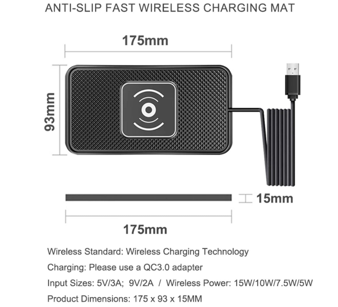 Wireless Phone Charger - 15w Qi Certified