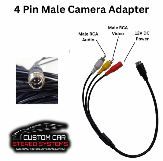 4 Pin Male Camera Adapter with Audio - Suits Safety Dave and Other Camera Kits