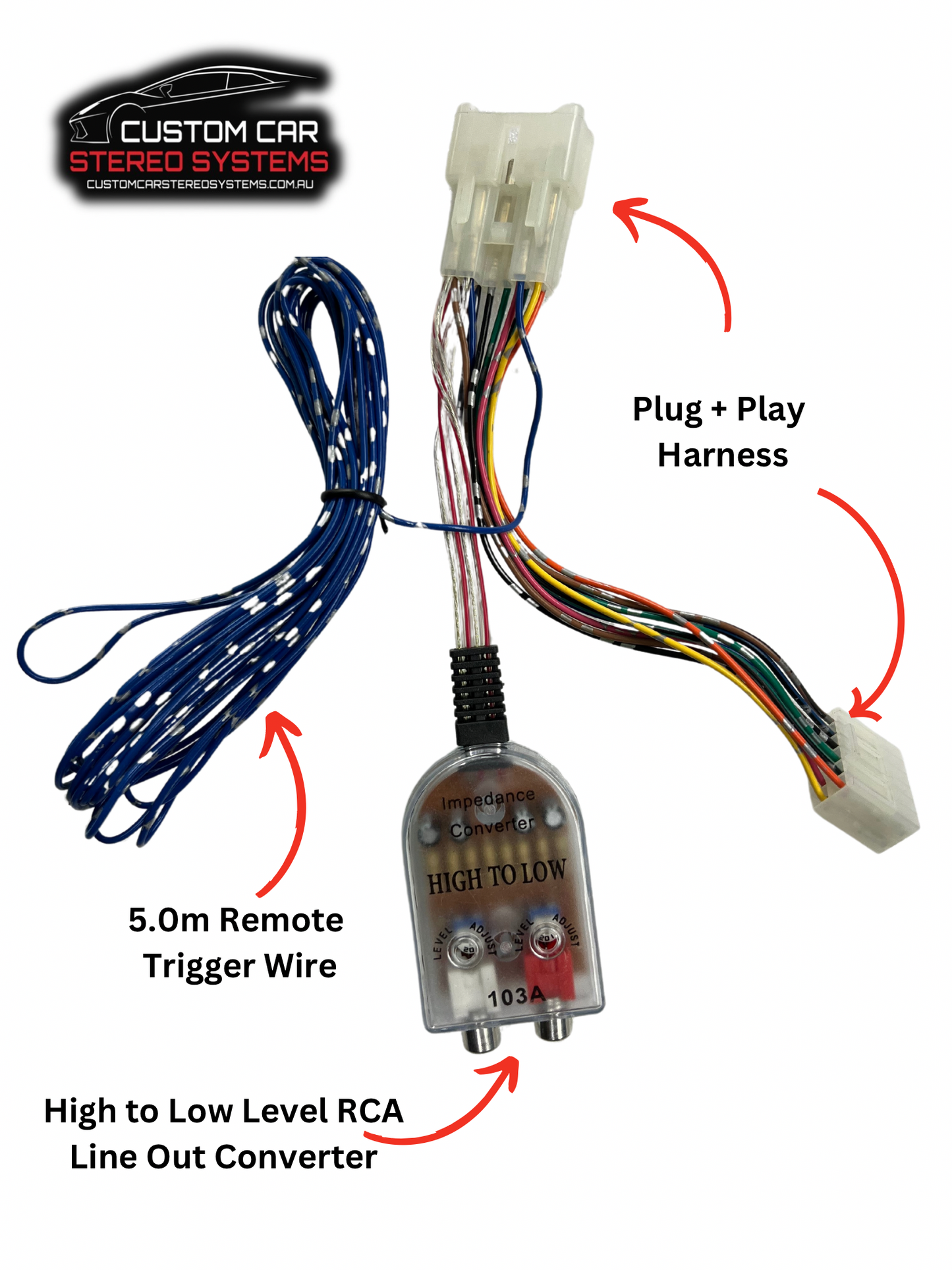 Toyota Plug and Play Amplifier Audio Adapter with Remote Wire