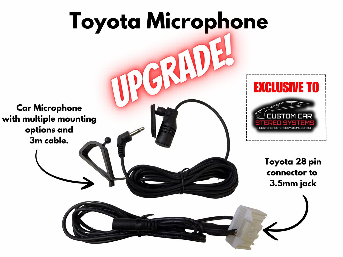 Toyota Microphone with Connector UPGRADED VERSION