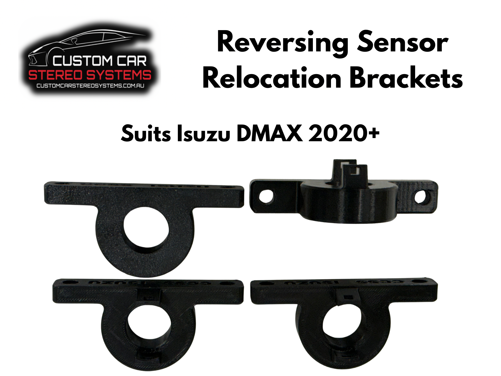 Isuzu DMAX 2020+ Reversing Sensor Relocation Brackets (4 Pack) – Custom ...