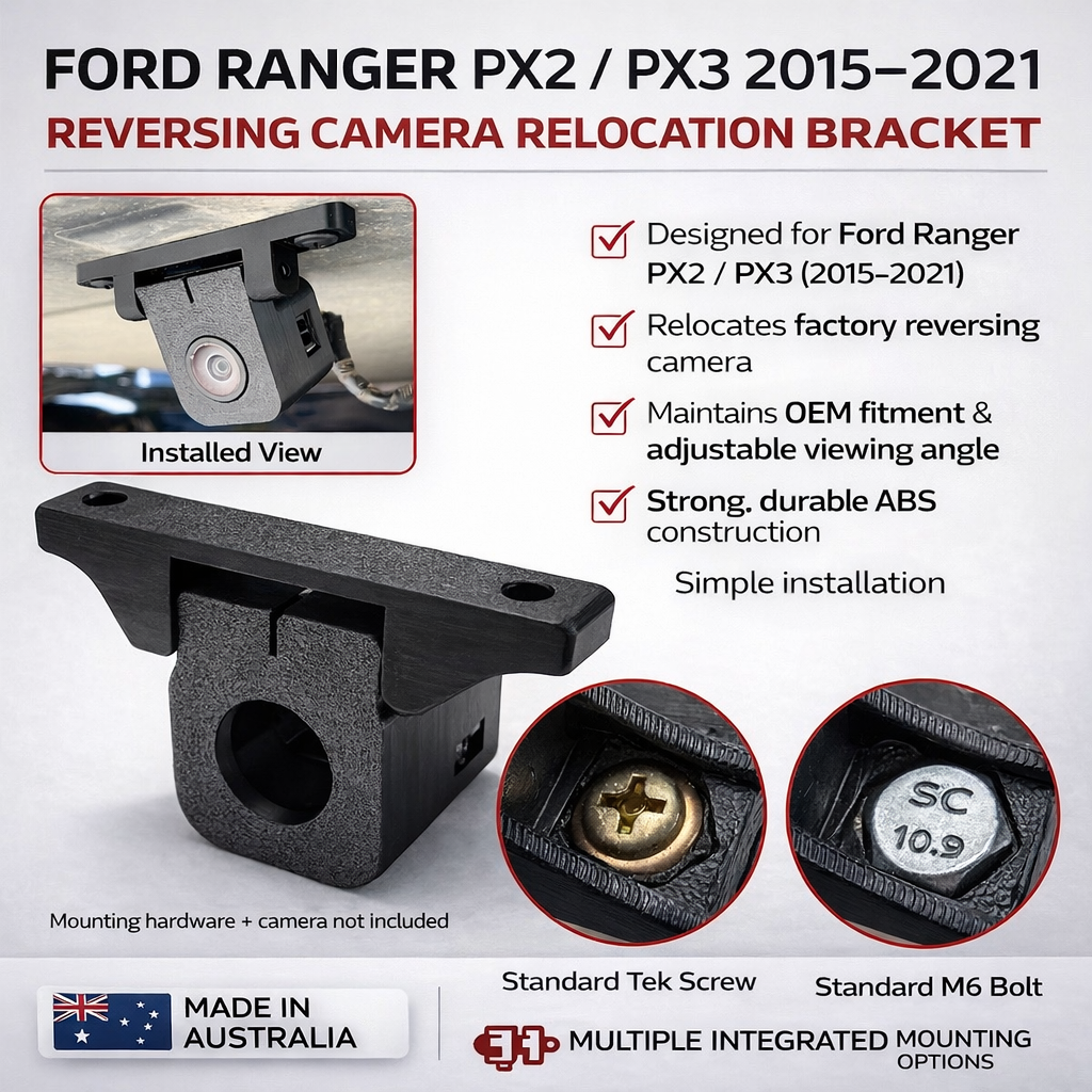 Ford Ranger PX2 + PX3 Reverse Camera Relocation Bracket Tub to Tray Co ...