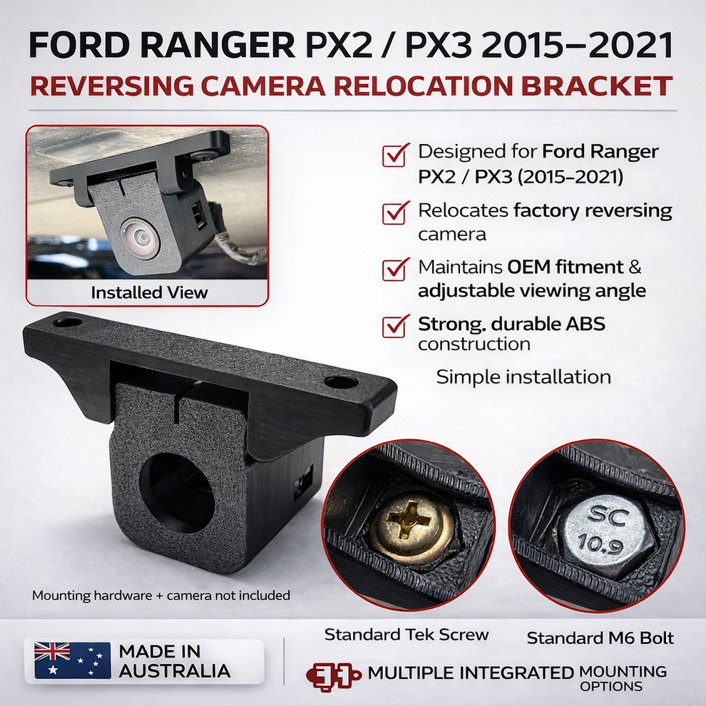 Ford Ranger PX2 + PX3 Reverse Camera Relocation Bracket Tub to Tray Co ...