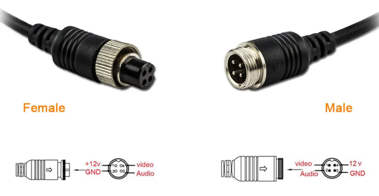 Heavy Duty 4 Pin Camera Cable – Custom Car Stereo Systems